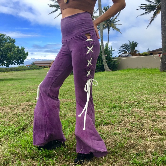 Dava Threads Lace Up Bell Bottoms - Picture 2 of 4